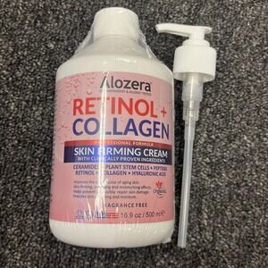 Alozera Retinol Collagen Face & Body Lotion for Aging Skin, Wrinkles, 16.9 oz
